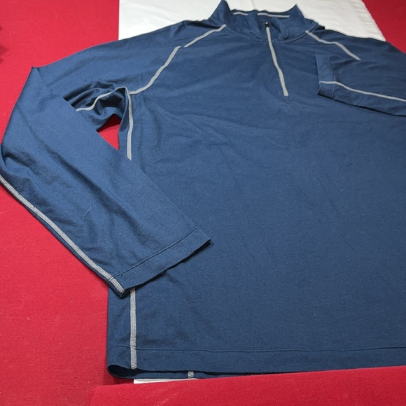 Cloudveil BLUE 1/4 Zip Pullover shirt cotton blend Long Sleeve hiking 2xl men’s - Picture 3 of 9
